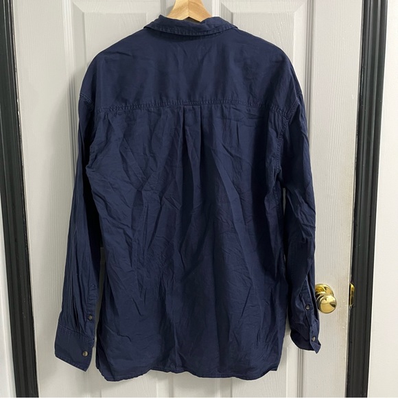 TOPMAN - Blue Button-Up Shirt Size M - Picture 3 of 3